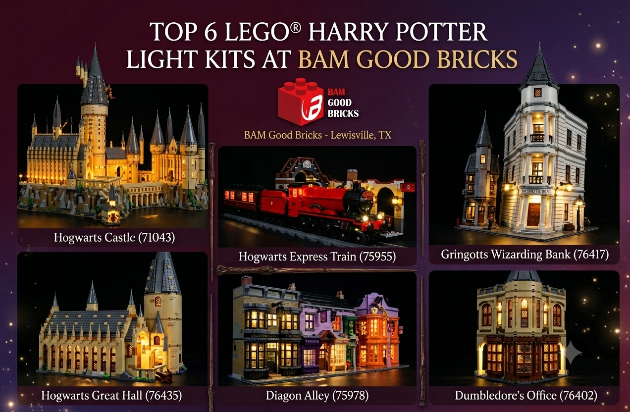 Top 6 LEGO® Light Kits for Harry Potter Fans Available at BAM Good Bricks Lewisville