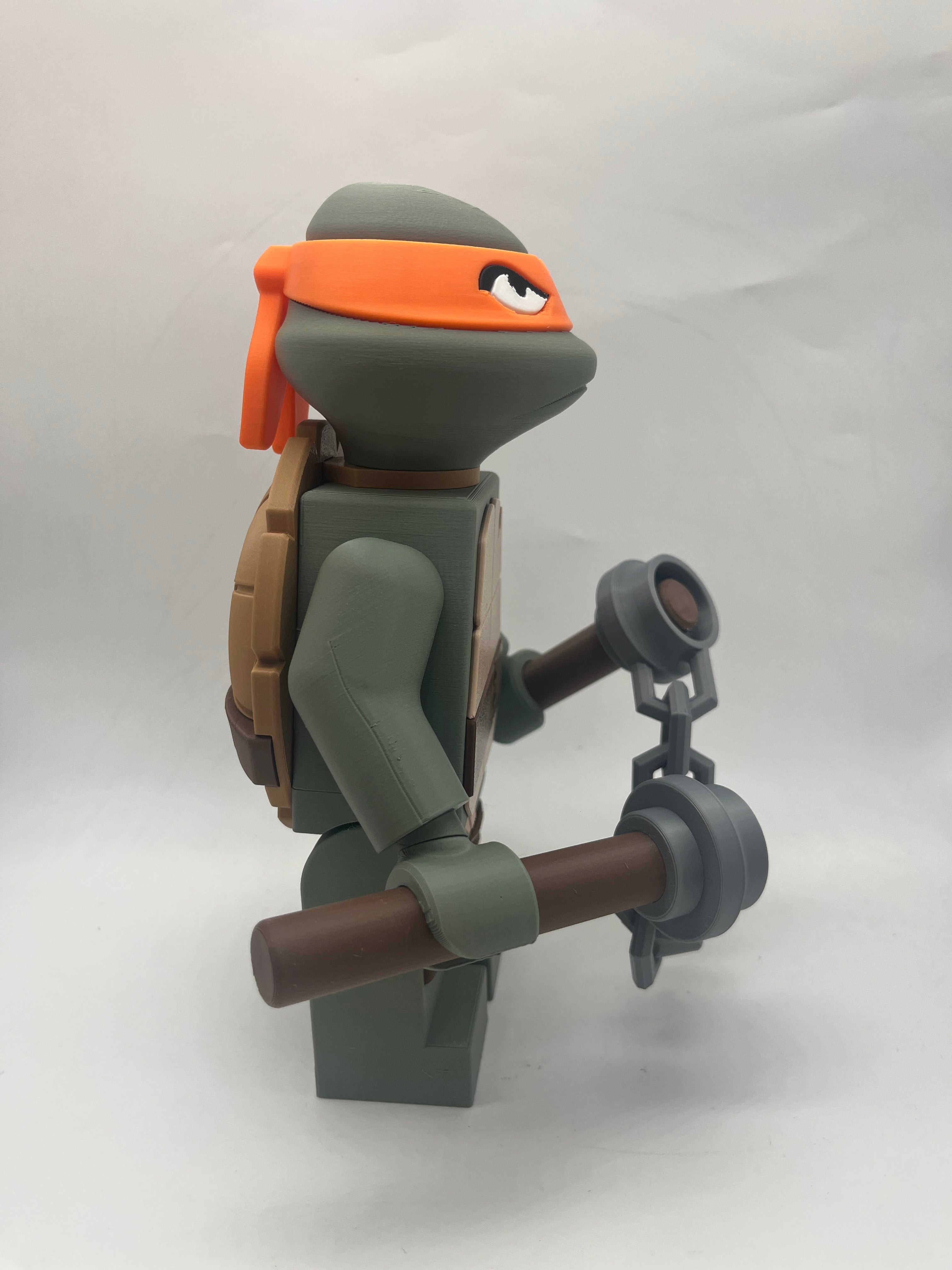 LEGO-inspired TMNT Michelangelo Display Figure Collectible
