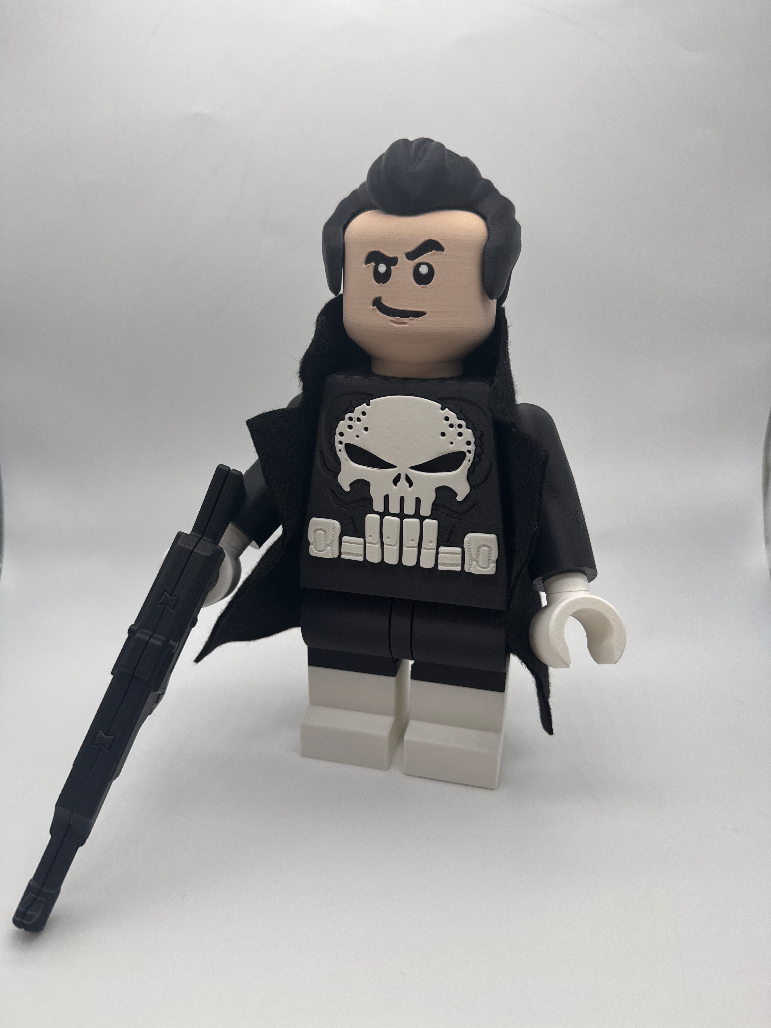 LEGO-inspired Marvel Punisher Display Figure Collectible