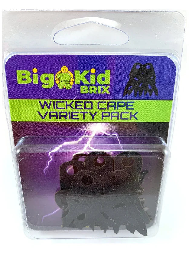 Big Kid Brix Custom LEGO® Minifigure Accessories – Wicked Cape Variety Pack