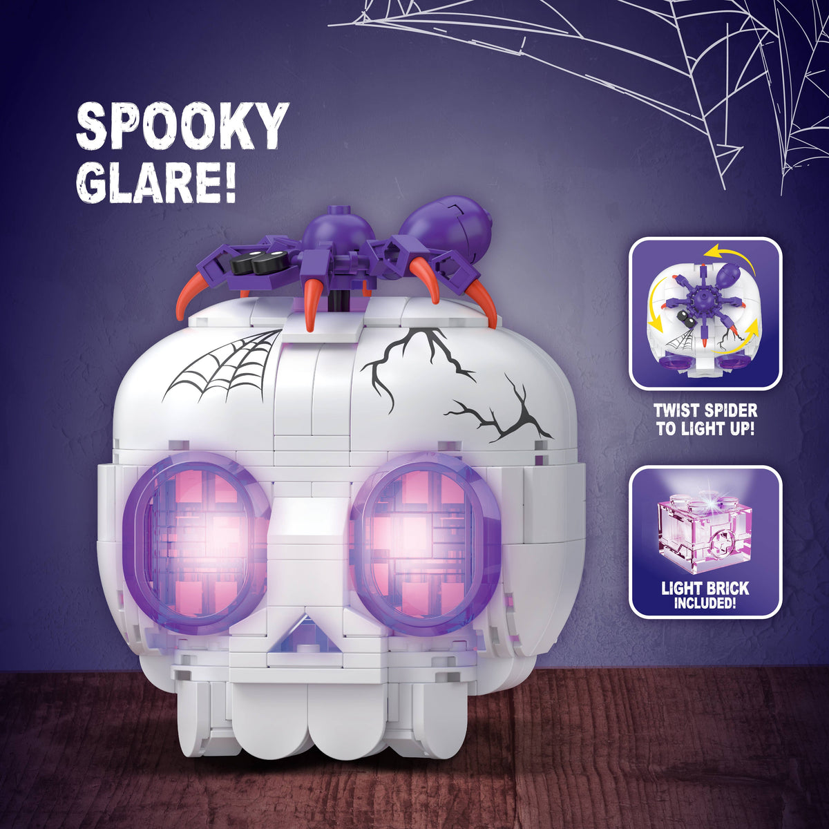 Light Up Skull Halloween Building Set 258pc