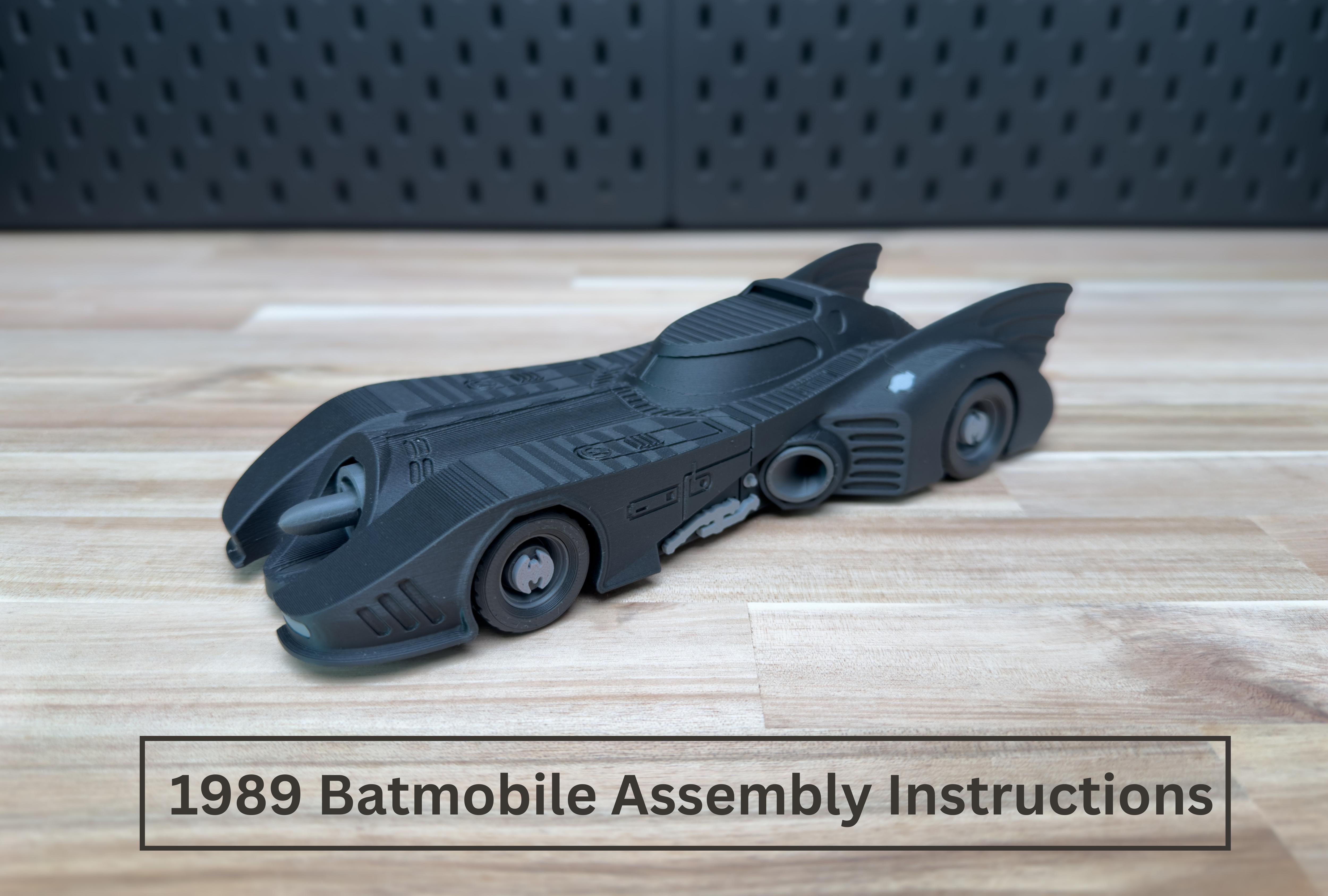 3D Printed 1989 DC Comics Batmobile Building Kit