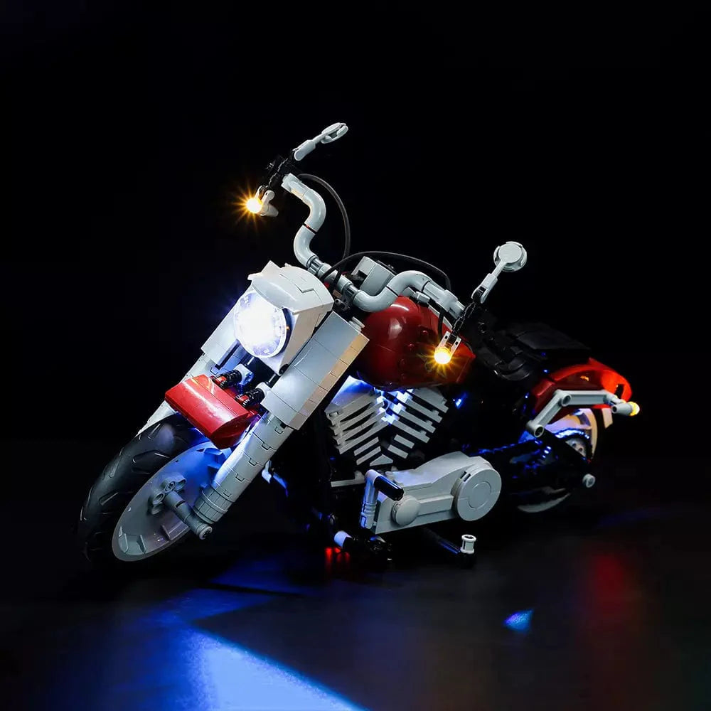 LEGO Light Kit for Harley Davidson® Fat Boy® 10269 Wheel Blue