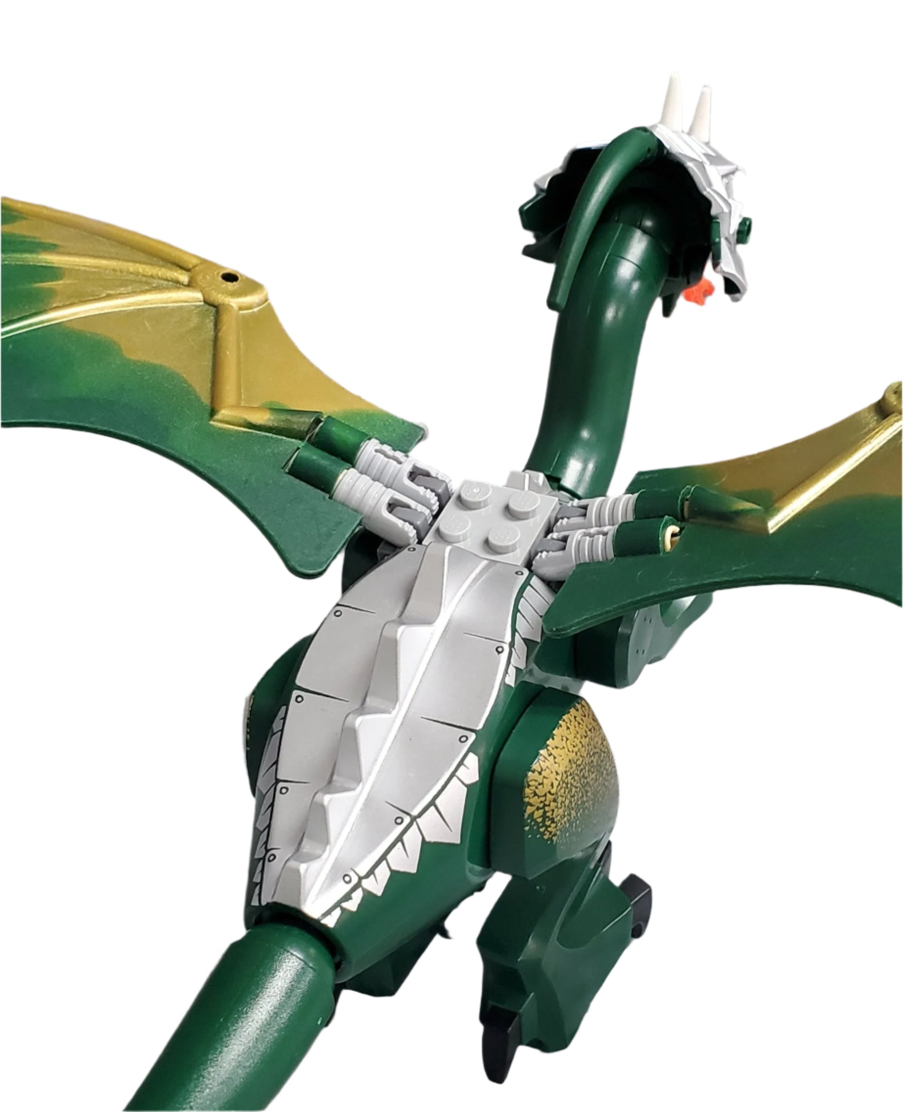 LEGO® Minifigure Animals – Dragon03 Dragon, Fantasy Era, Dark Green Head with Armor