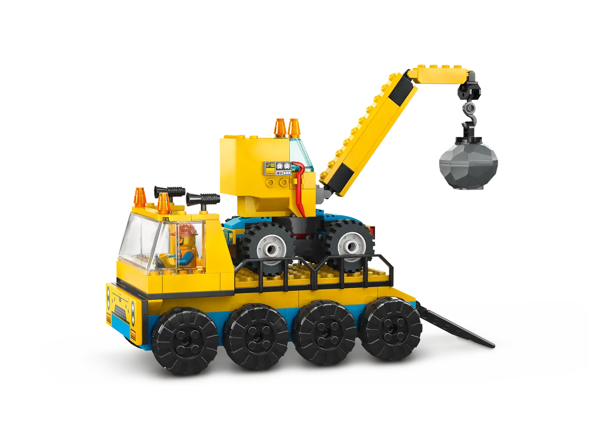 LEGO® Town 60391 Construction Trucks and Wrecking Ball Crane Building Kit