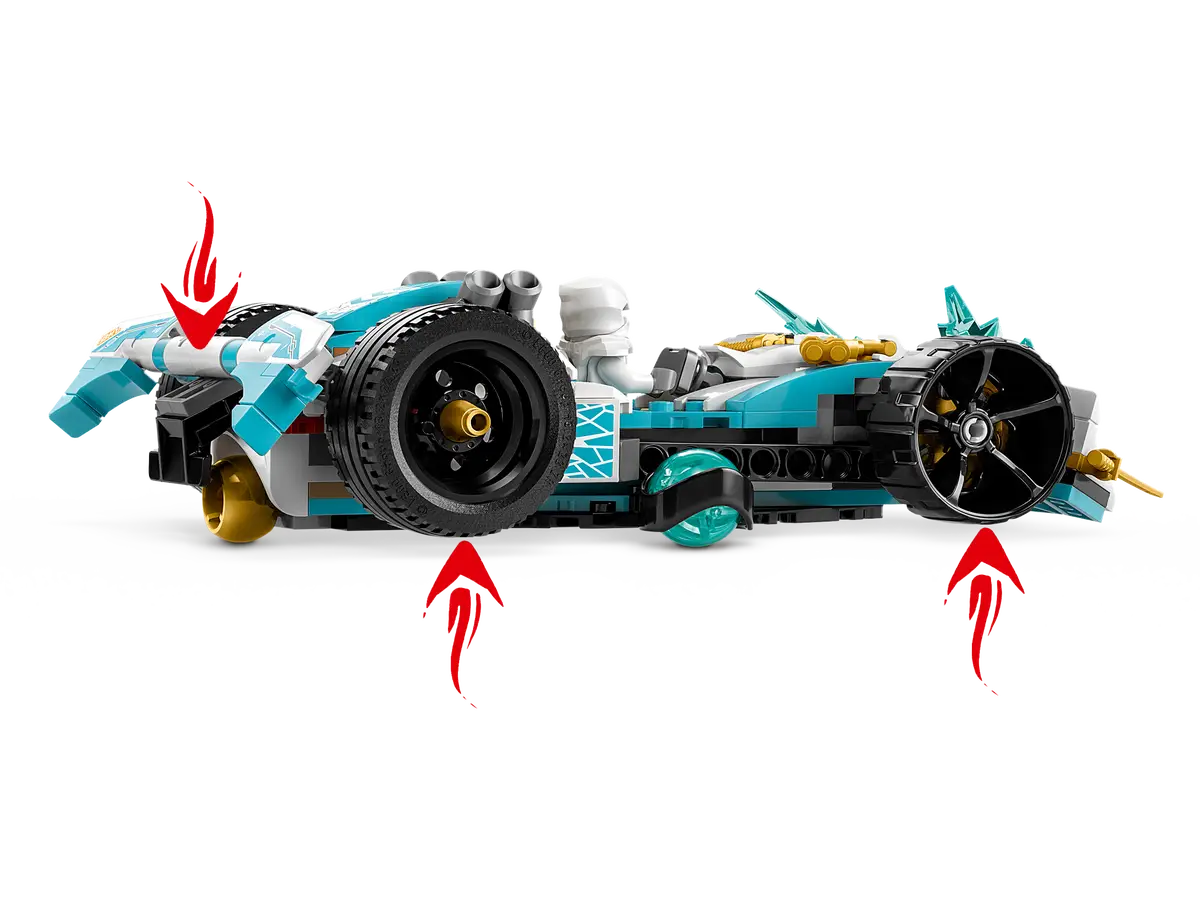 LEGO® NINJAGO 71791 Zanes Dragon Power Spinjitzu Race Car Building Kit