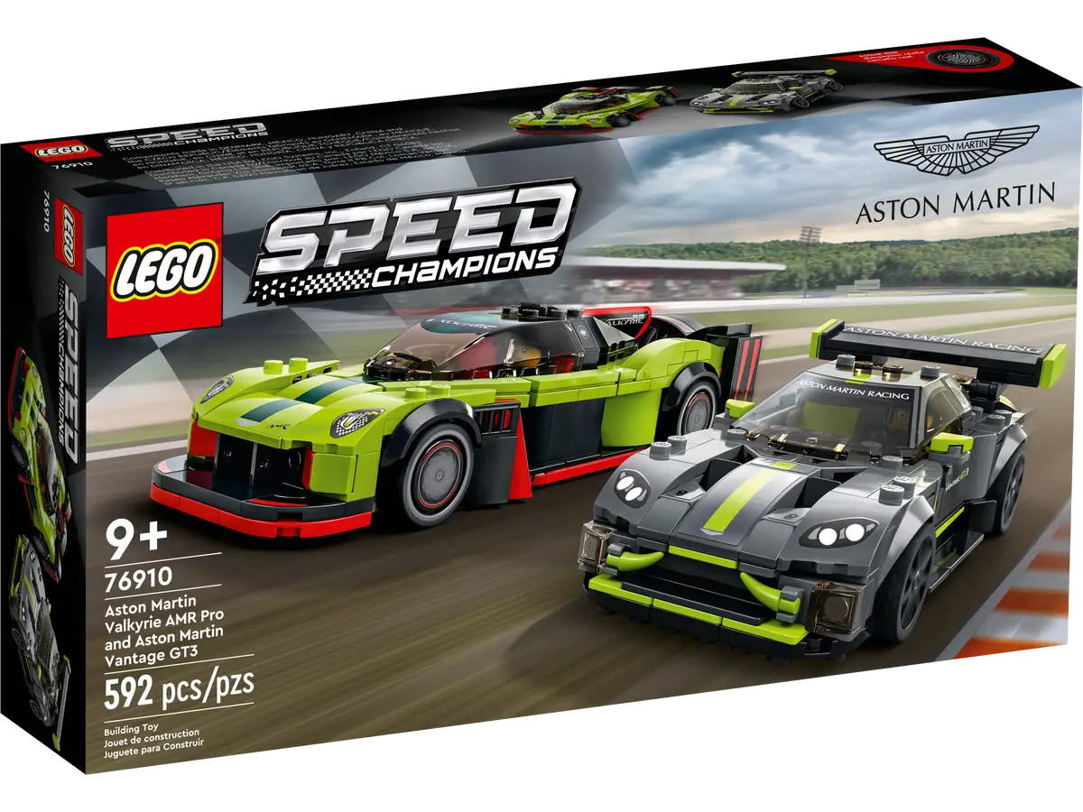 LEGO® Speed Champions 76910 Aston Martin Valkyrie AMR Pro & Aston Martin Vantage GT3 Building Kit