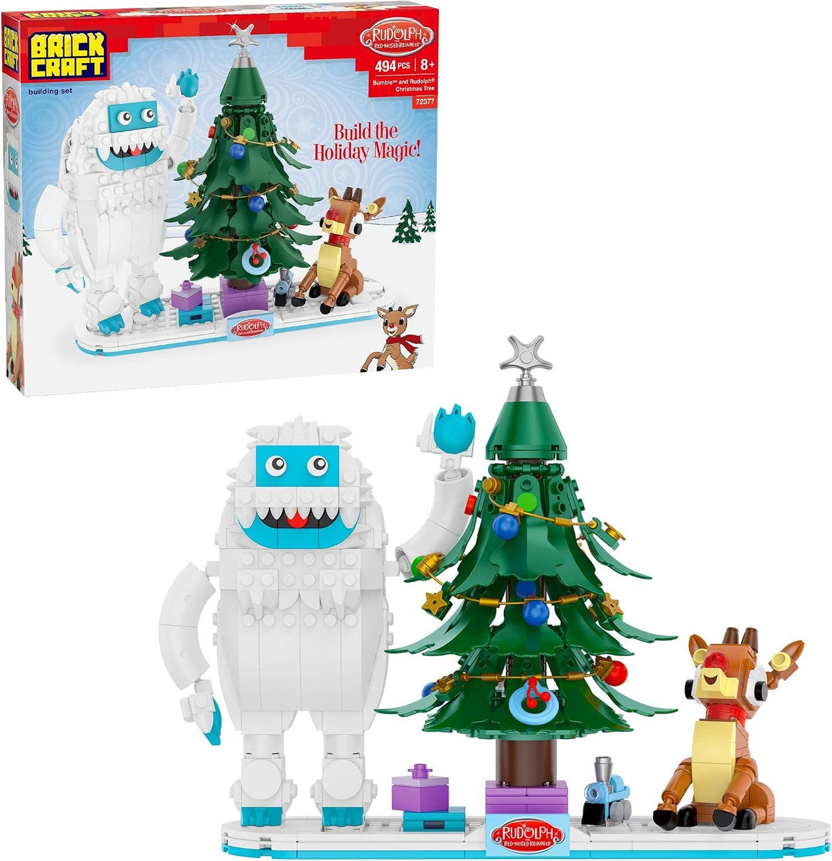 Bumble & Rudolph Christmas Tree Building Set 494pc