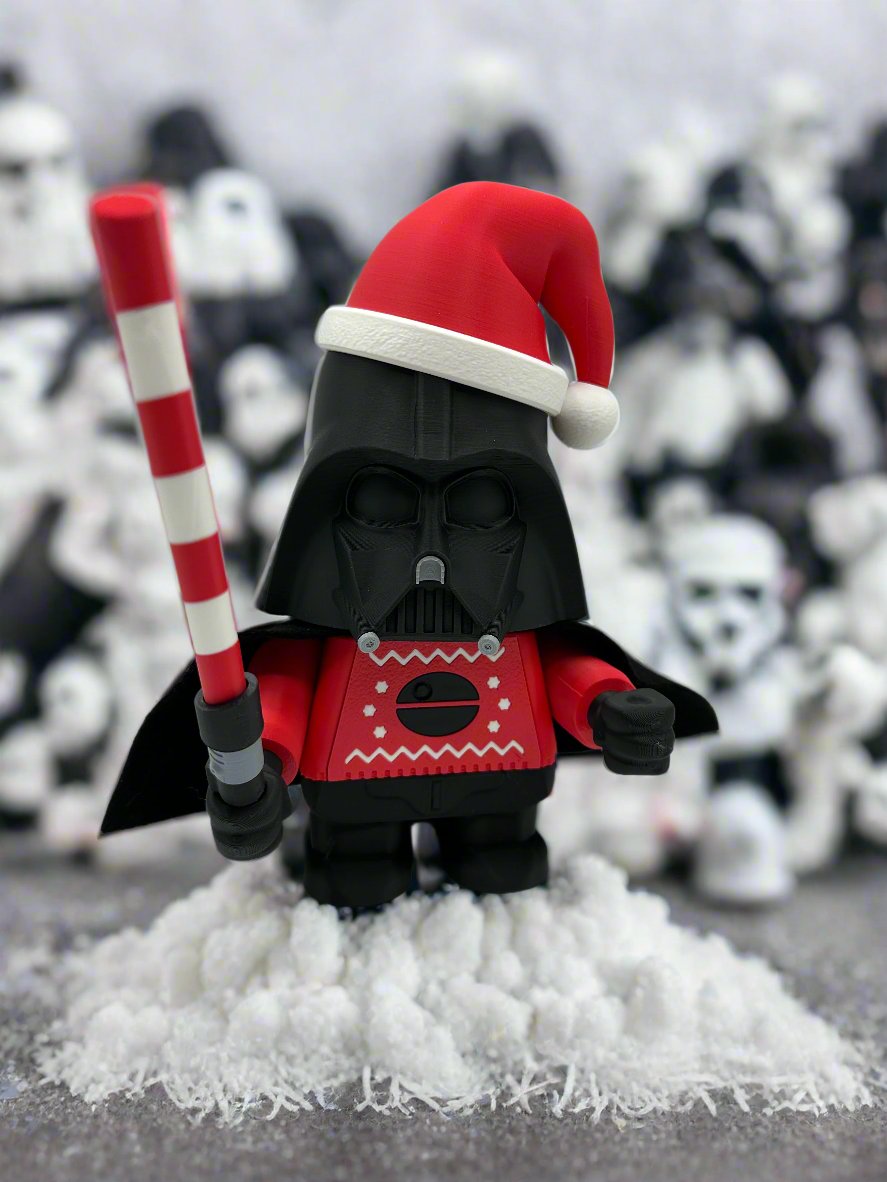 LEGO-inspired Holiday Star Wars Darth Vader Medium Scale 6"- 8" Chunk Display Figure Collectible