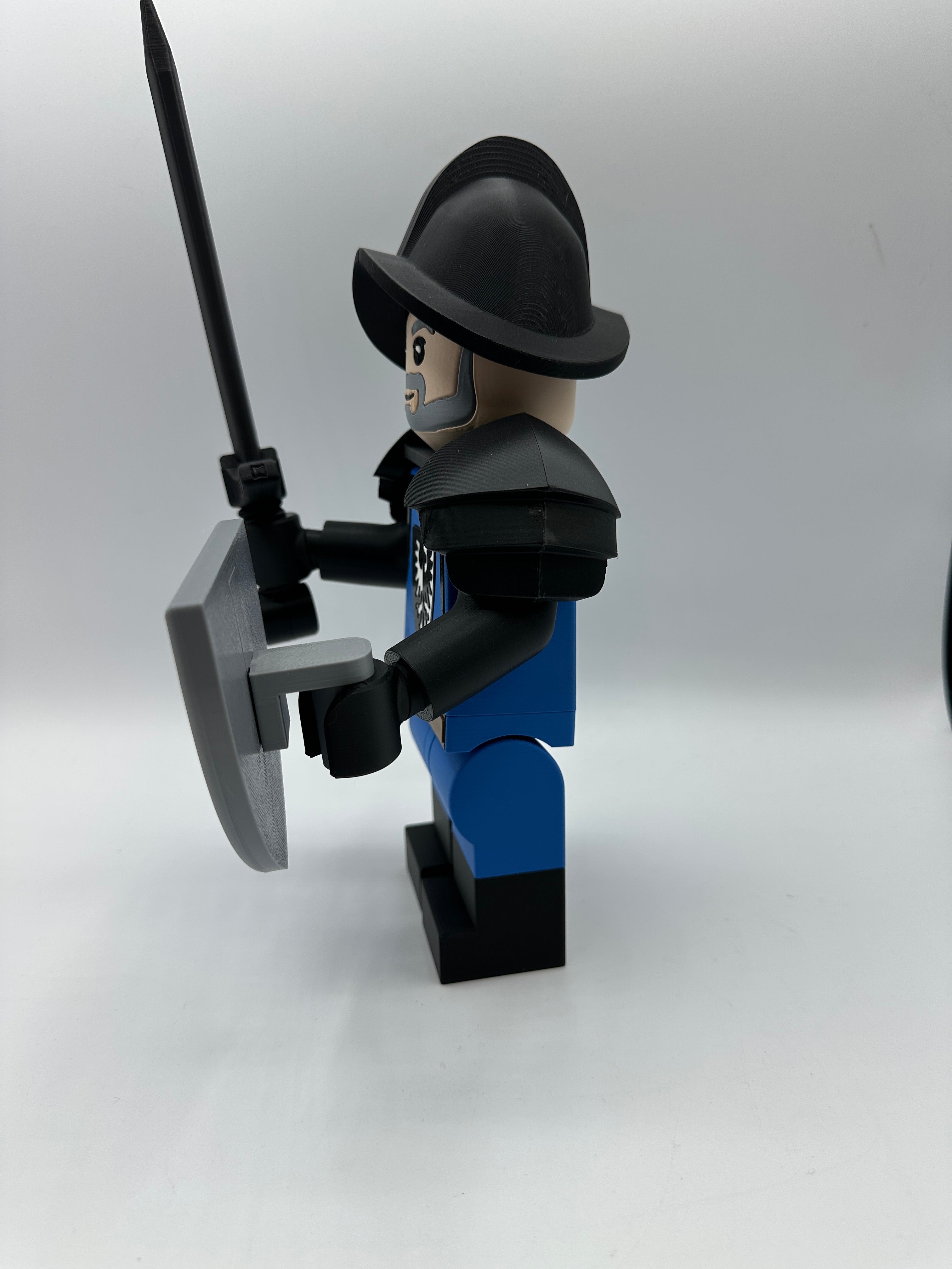 LEGO-inspired Spaniard Knight Display Figure Collectible