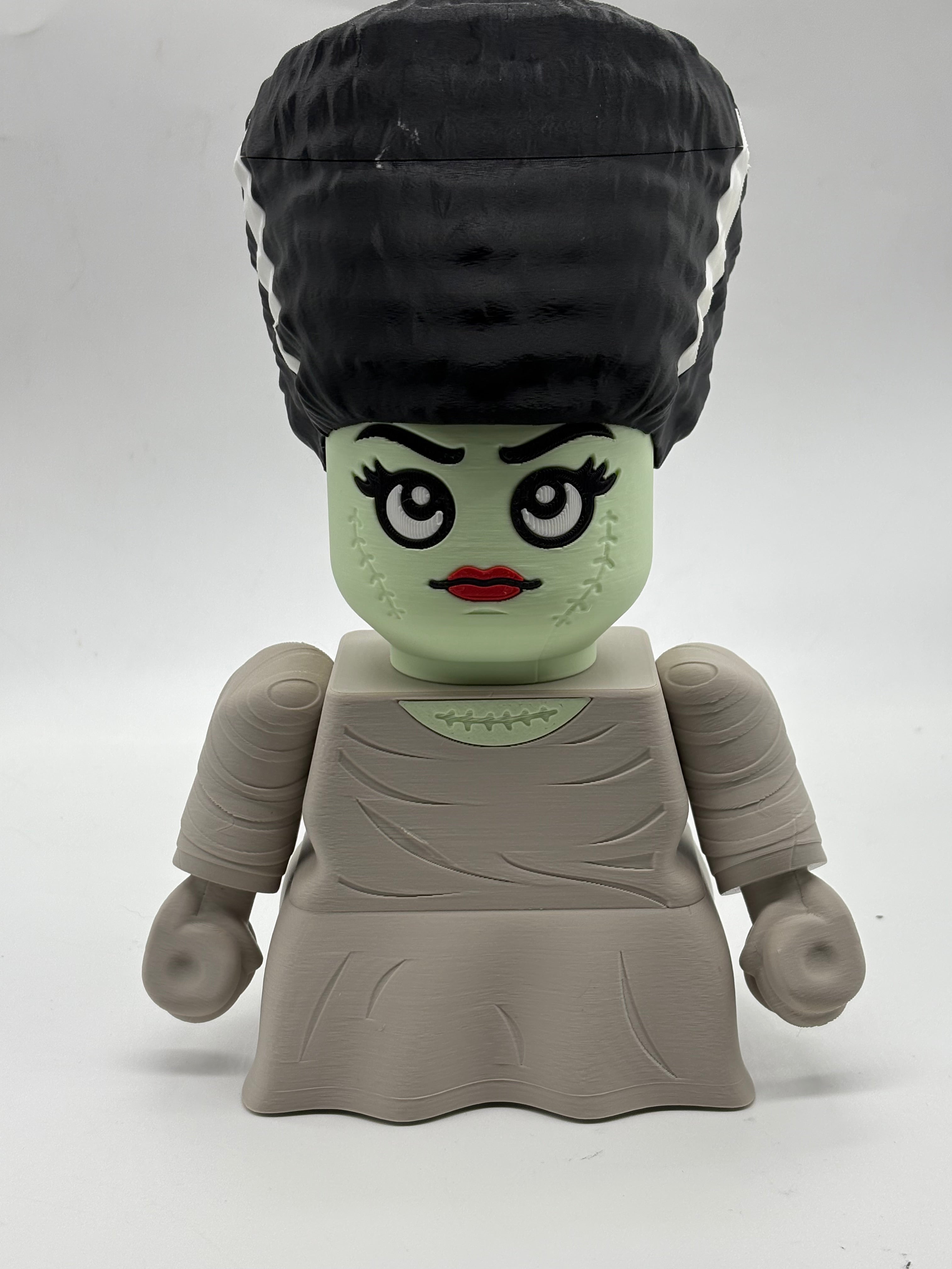 3D Printed Bride of Frankenstein Medium Scale 6"- 8" Chunk