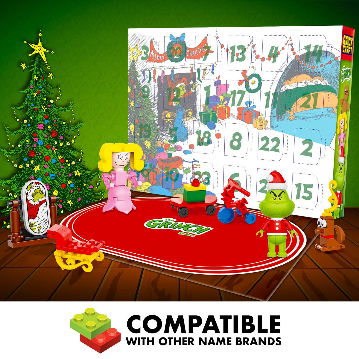 Grinch 24 Days of Grinchmas Advent Building Set 277pc