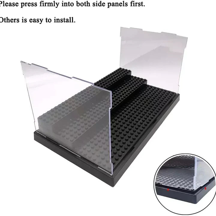 3 Level Mini Figure Display Case - Black
