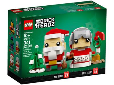 LEGO® BrickHeadz 40274 Mr. Claus & Mrs. Claus Building Kit