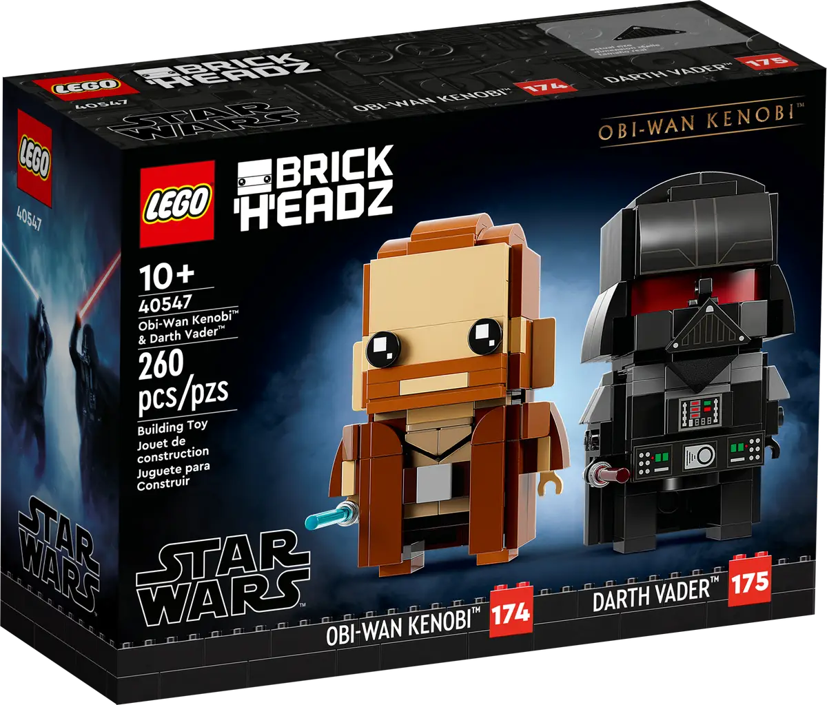 LEGO® BrickHeadz 40547 Obi-Wan Kenobi & Darth Vader Building Kit