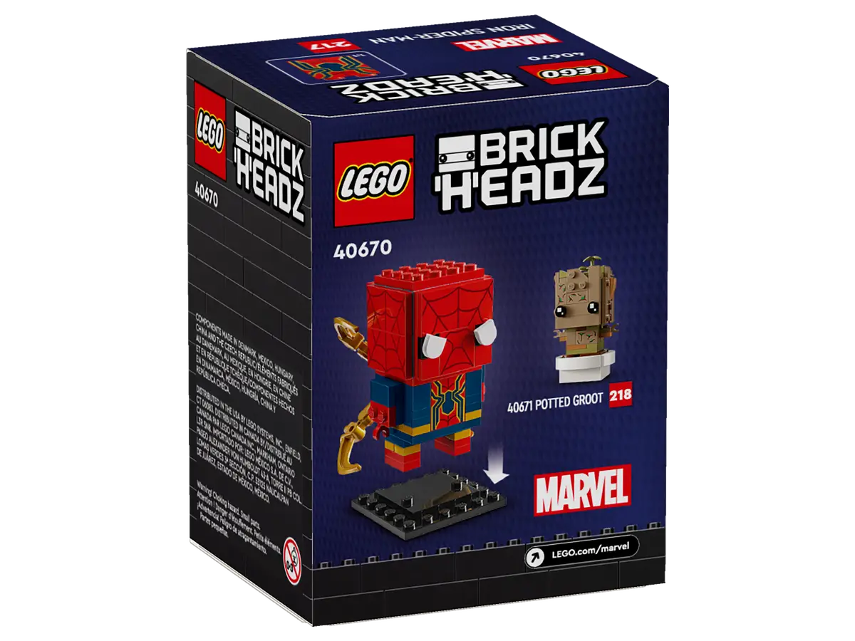 LEGO® BrickHeadz 40670 - Iron Spider-Man Preowned Building Kit