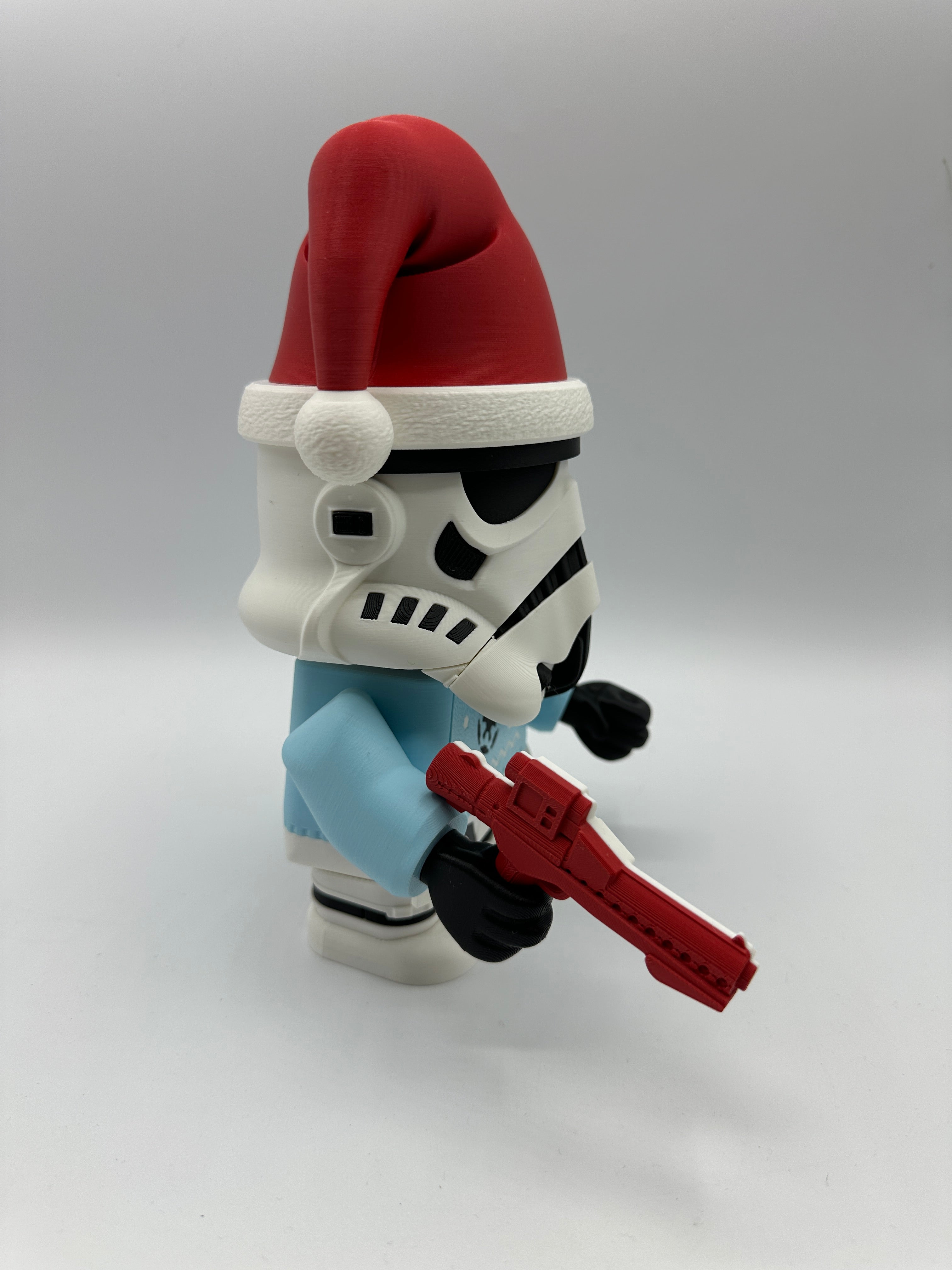 LEGO-inspired Holiday Star Wars Stormtrooper Medium Scale 6"- 8" Chunk Display Figure Collectible