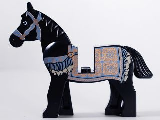 LEGO® Minifigure Animals – Horse with Black & White Eyes, Persian Blanket Pattern 4493c01pb06
