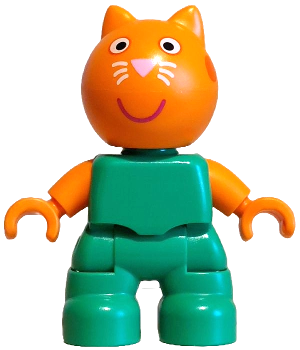 Preowned LEGO® Minifigure – DUPLO 47205pb124 (Duplo Figure Lego Ville, Candy Cat (6537001))