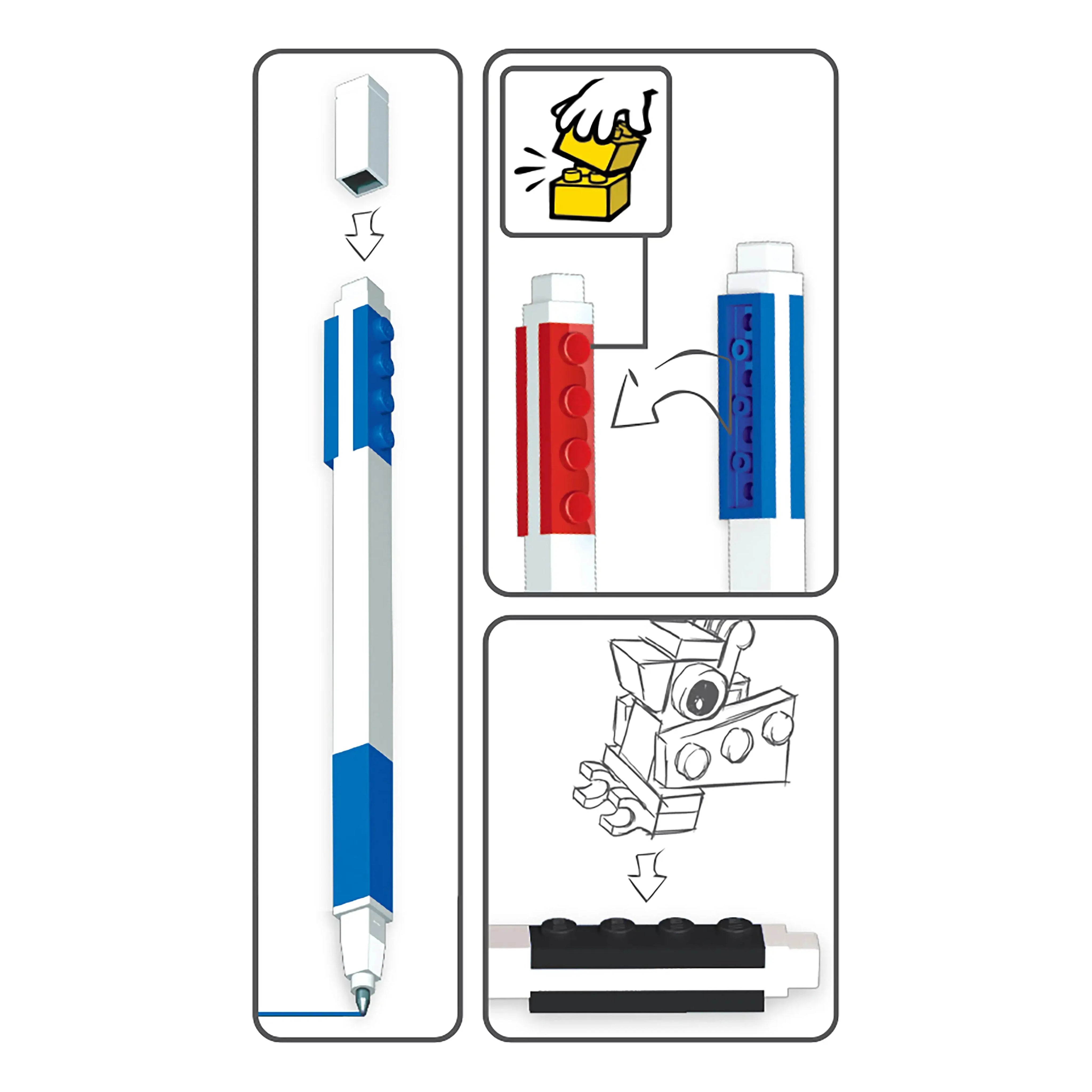 LEGO® Stationery Gel Pen - 3 Pack (51513)