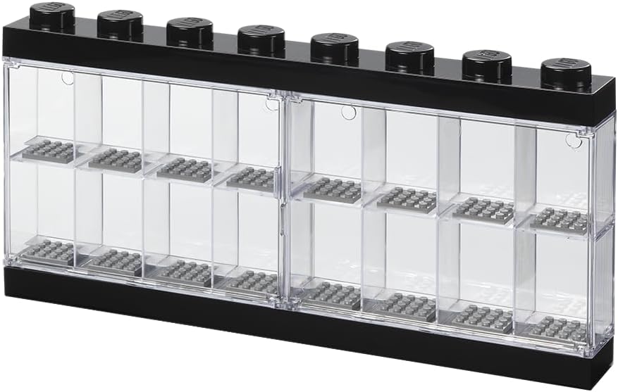 Preowned LEGO Minifigure Display Case 16 Black Large