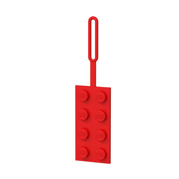 LEGO® Bag Tag 2x4 Red – Backpack, Luggage, and Travel Accessory