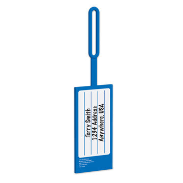 LEGO® Bag Tag 2x4 Blue – Backpack, Luggage, and Travel Accessory