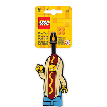 LEGO® Bag Tag Hot Dog Man – Backpack, Luggage, and Travel Accessory