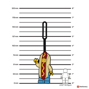 LEGO® Bag Tag Hot Dog Man – Backpack, Luggage, and Travel Accessory