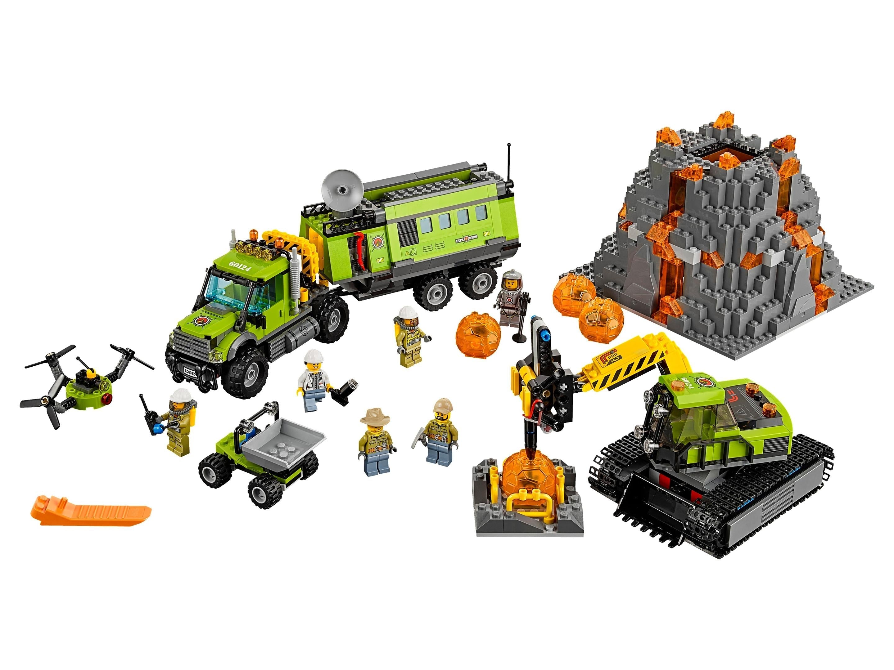 LEGO® City 60124 Volcano Exploration Base Building Kit