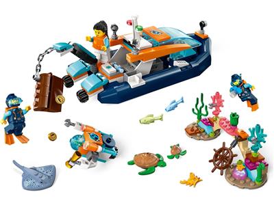 LEGO® Town 60377 Explorer Diving Boat Building Kit
