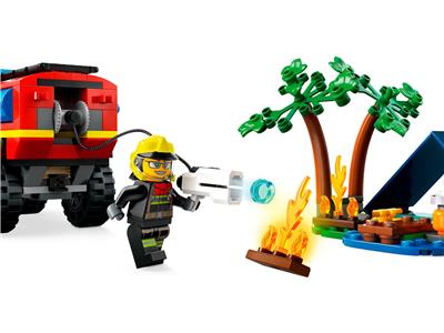 LEGO® City 60412 4x4 Fire Truck with Rescue Boat Building Kit