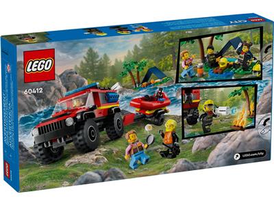 LEGO® City 60412 4x4 Fire Truck with Rescue Boat Building Kit