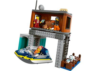 LEGO® City 60417 Police Speedboat and Crook's Hideout Building Kit