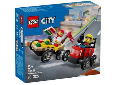 LEGO® City 60458 -Pizza vs. Fire Truck Preowned Building Kit