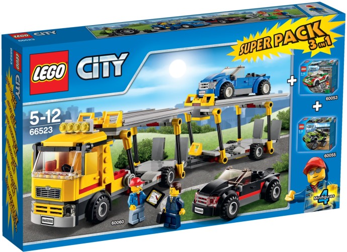 LEGO® Town 66523 - City Bundle Pack Super Pack 3 in 1 Sets 60053, 60055 and 60060 Preowned Building Kit