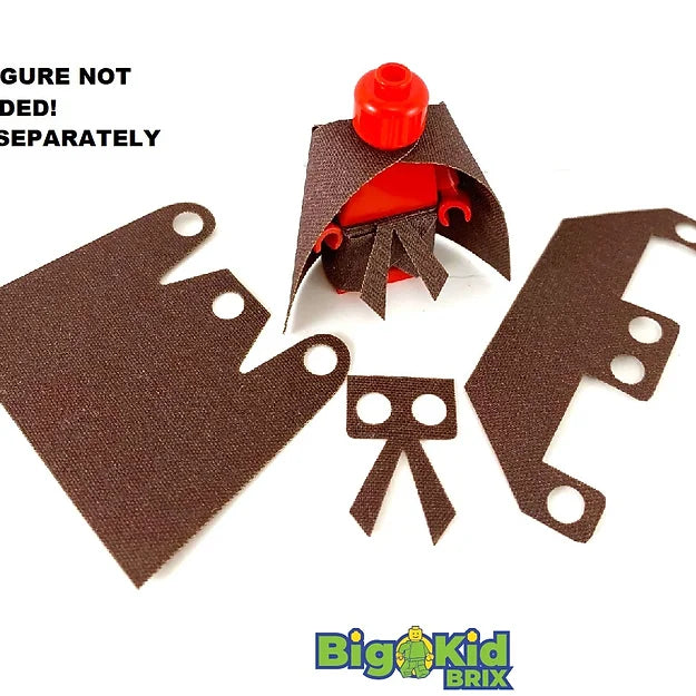 Big Kid Brix Custom LEGO® Minifigure Accessories – Space Hero Cloth Gear Pack - Brown