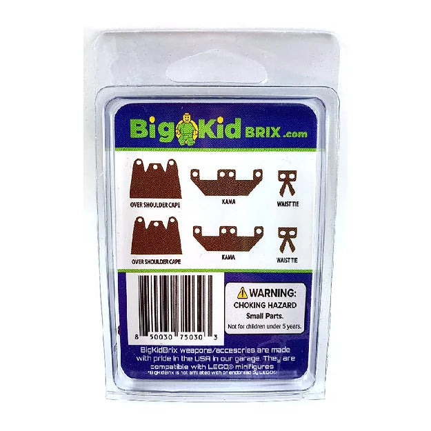 Big Kid Brix Custom LEGO® Minifigure Accessories – Space Hero Cloth Gear Pack - Brown