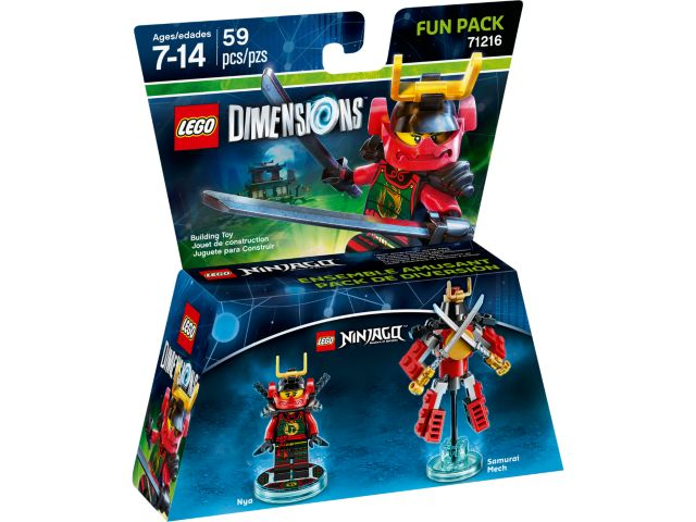 LEGO® Dimensions 71216 Fun Pack NINJAGO Nya and Samurai Mech Building Kit