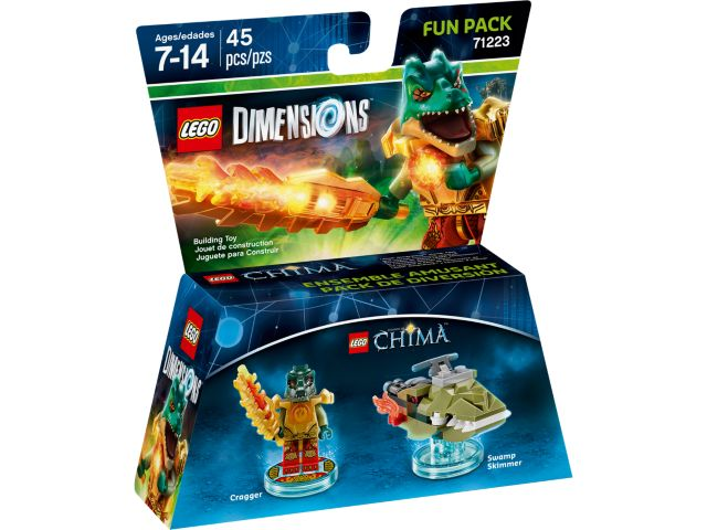 LEGO® Dimensions 71223 Fun Pack Legends of Chima Cragger and Swamp Skimmer Building Kit