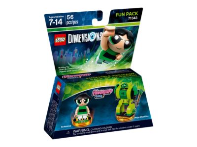 LEGO® Dimensions 71343 Fun Pack - The Powerpuff Girls (Buttercup and Mega Blast Bot) Building Kit