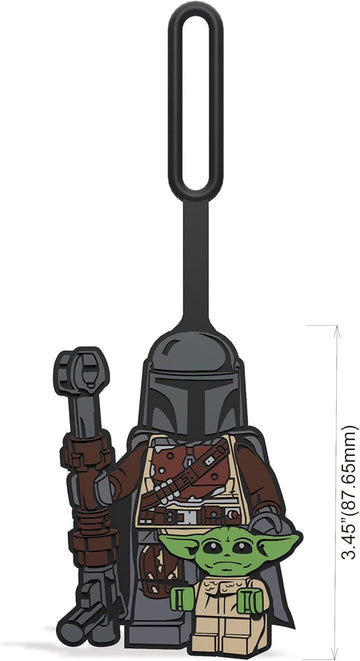 LEGO® Star Wars BAG TAG THE MANDALORIAN WITH GROGU – Backpack, Luggage, and Travel Accessory