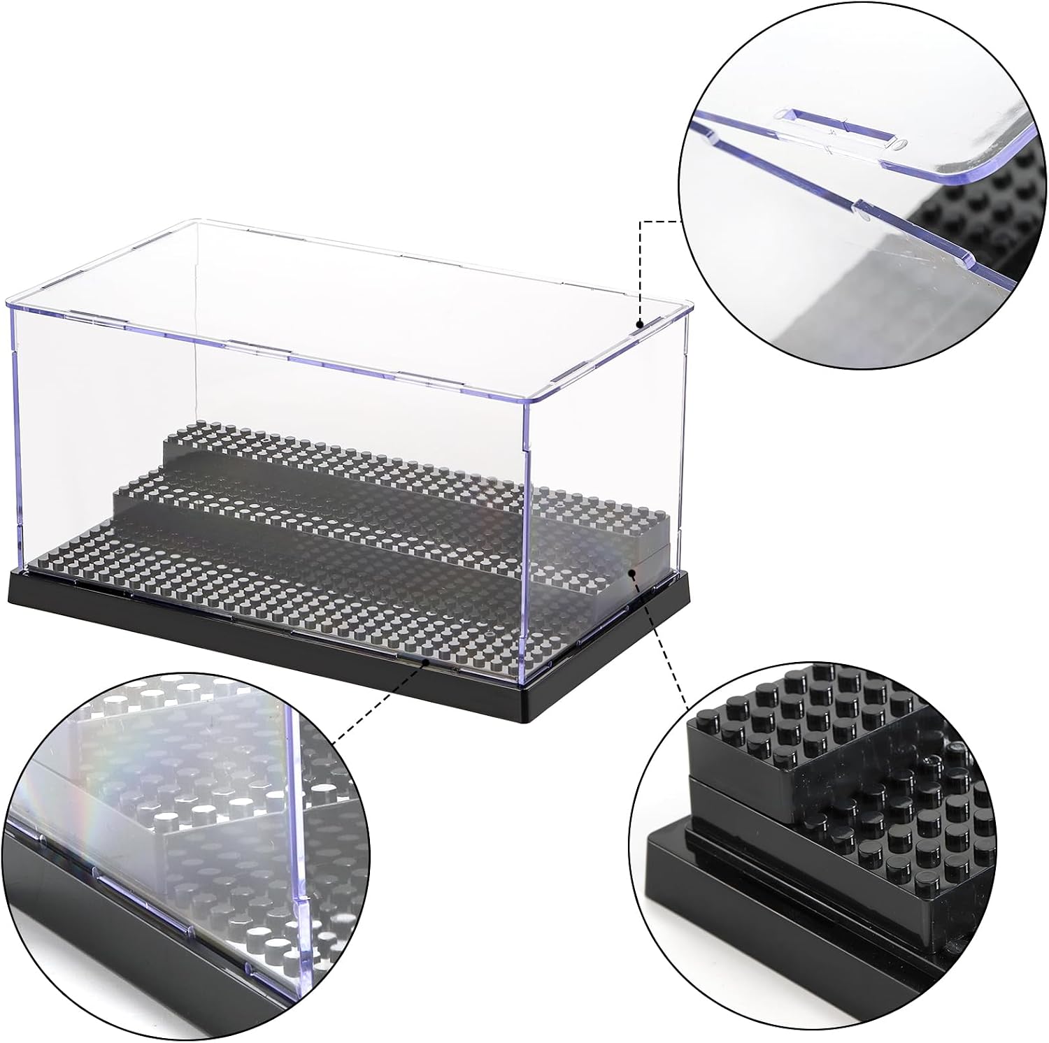 3 Level Mini Figure Display Case - Black