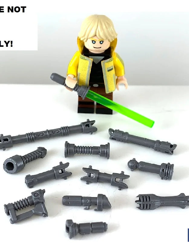 Big Kid Brix Custom LEGO® Minifigure Accessories – Space Hero Hilt Pack - Metallic Grey