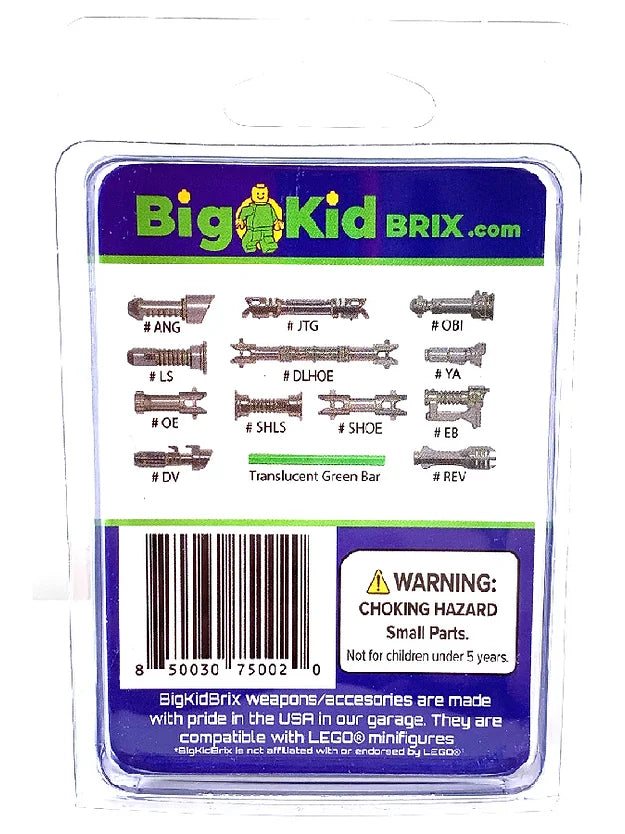 Big Kid Brix Custom LEGO® Minifigure Accessories – Space Hero Hilt Pack - Metallic Grey