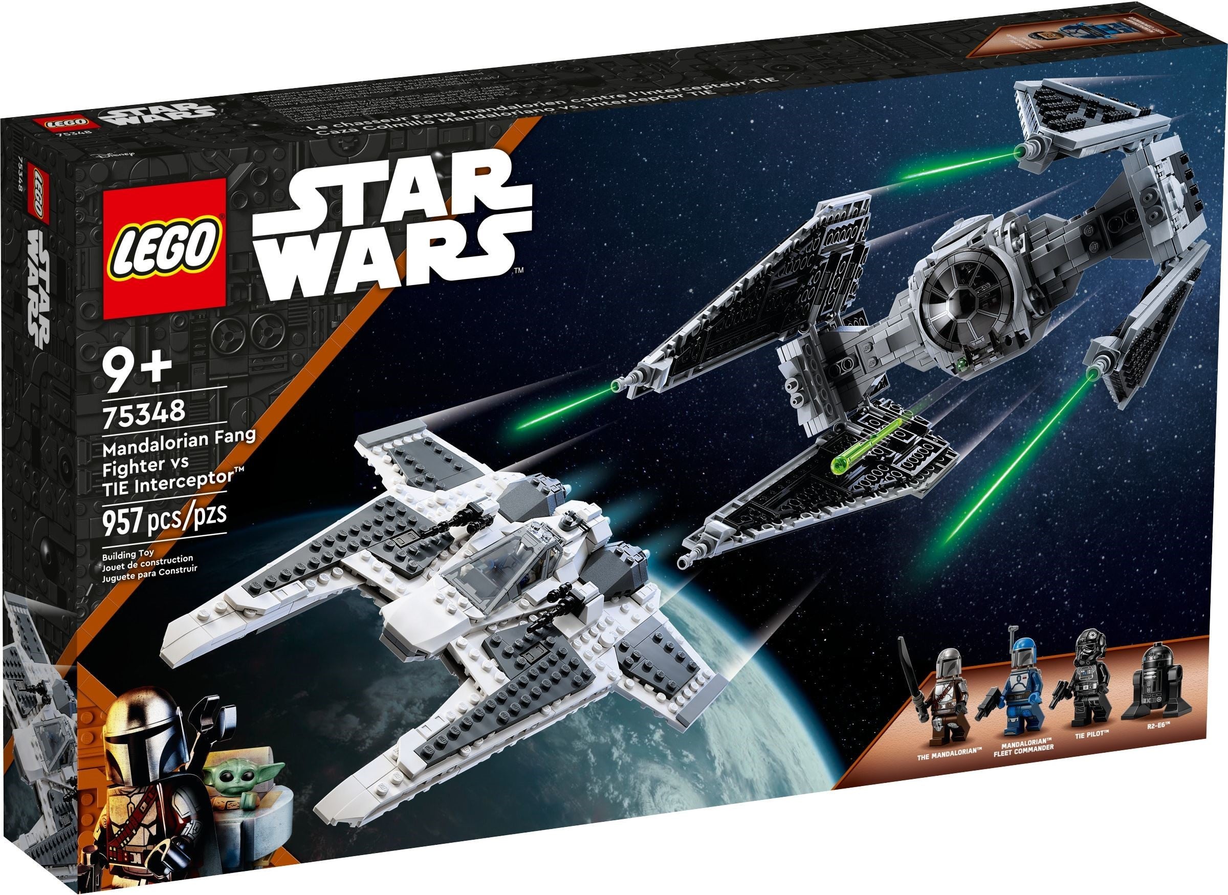 LEGO® Star Wars 75348 - Mandalorian Fang Fighter vs TIE Interceptor Preowned Building Kit