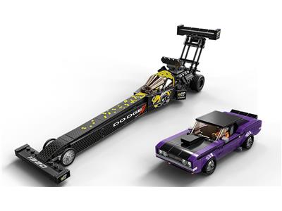 LEGO® SPEED CHAMPIONS 76904 - Mopar Dodge//SRT Top Fuel Dragster and 1970 Dodge Challenger T/A Preowned Building Kit