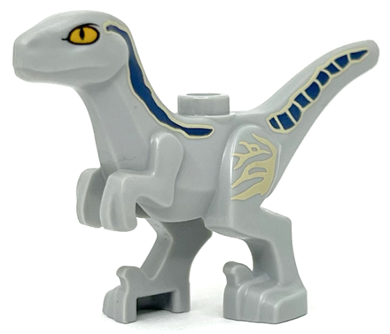 LEGO® 77862pb01 Dinosaur Raptor / Velociraptor Baby with Dark Blue and Tan Markings Pattern (Jurassic World Beta)