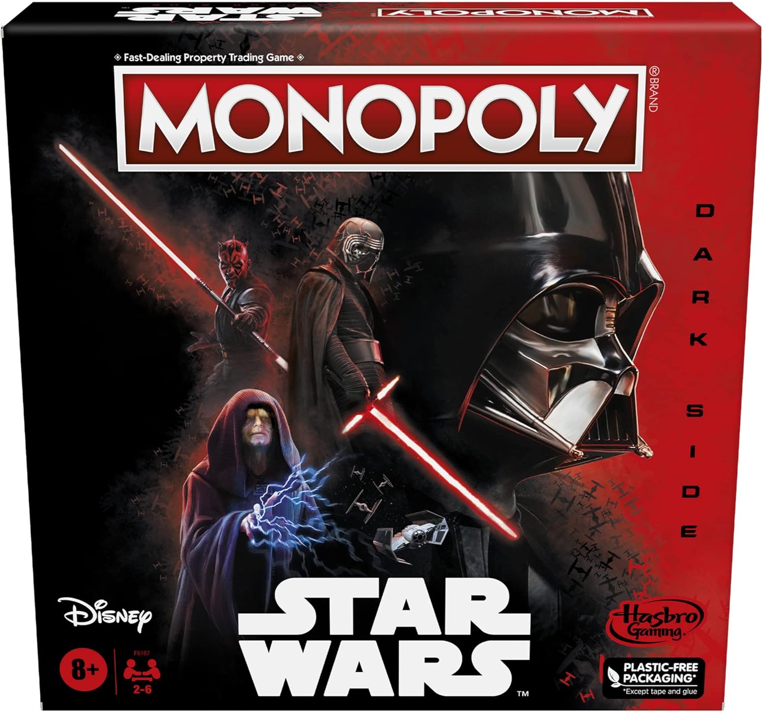 NEW Damaged Box Hasbro Gaming Monopoly: Disney Star Wars Dark Side Edition Board Game