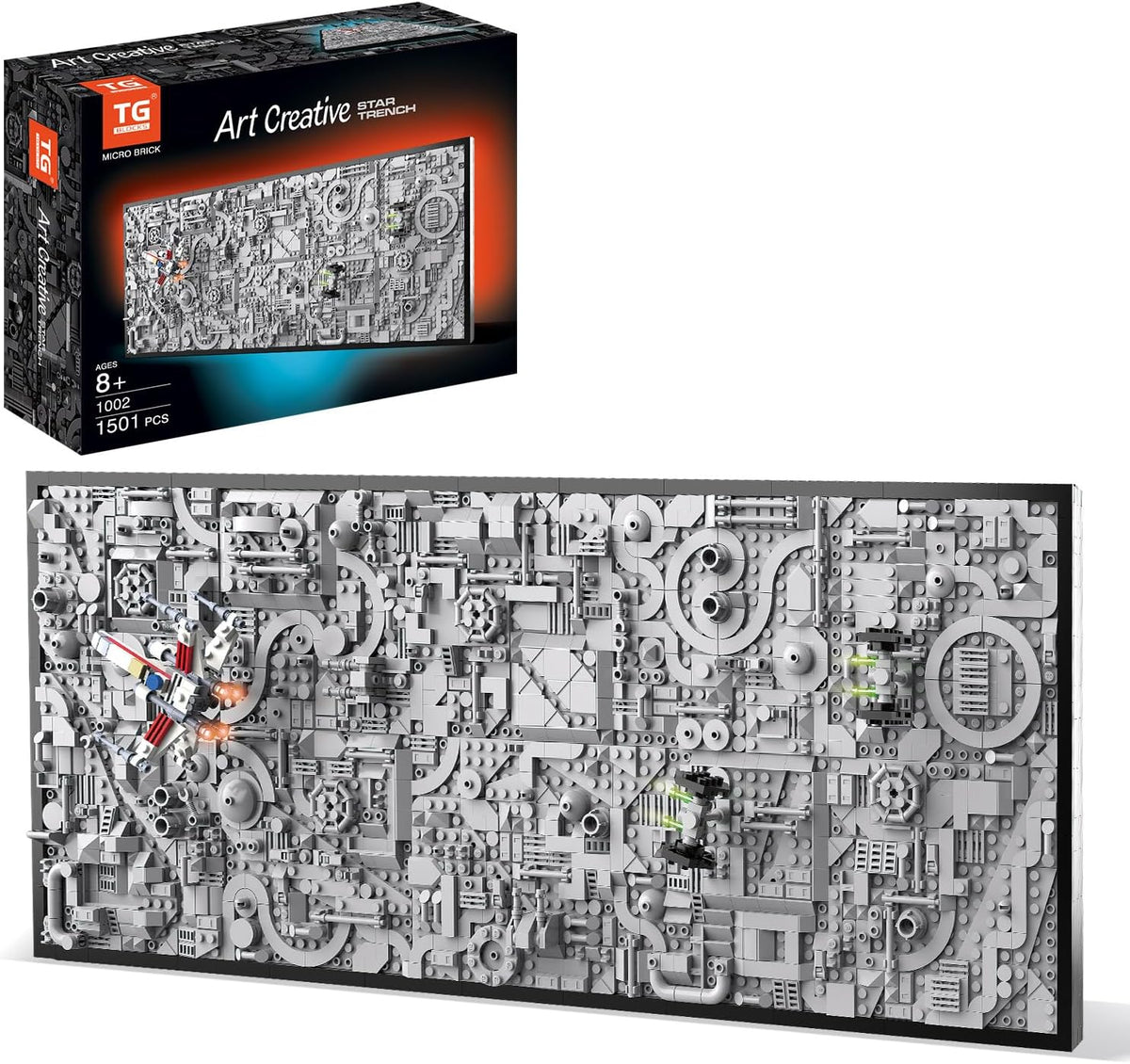 TG BLOCKS Star Trench 3D Wars Run Wall Art Craft Kit